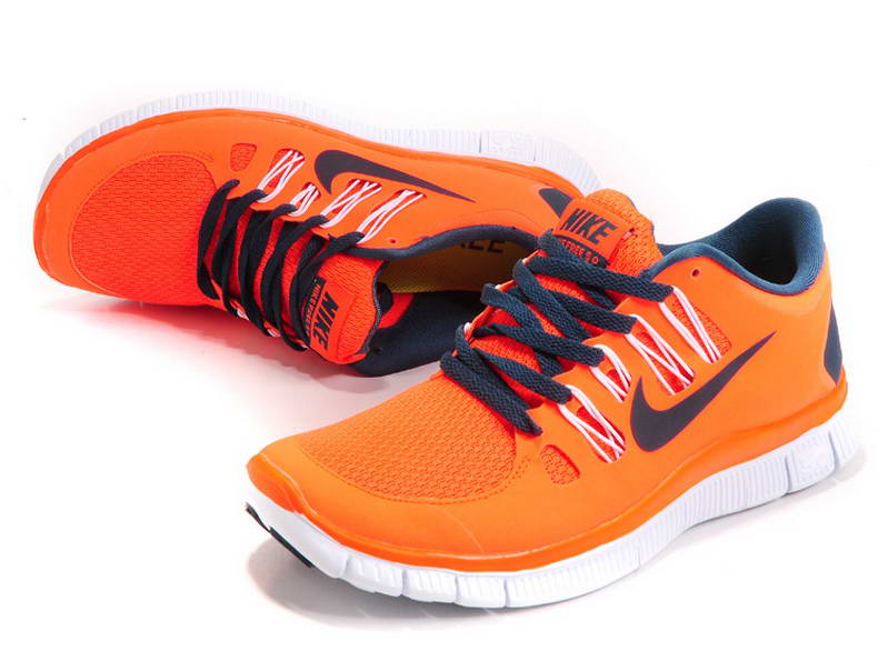 nike Free Run 5.0 V2 Womens  Running Shoes New Breathable Orange Blue (1)